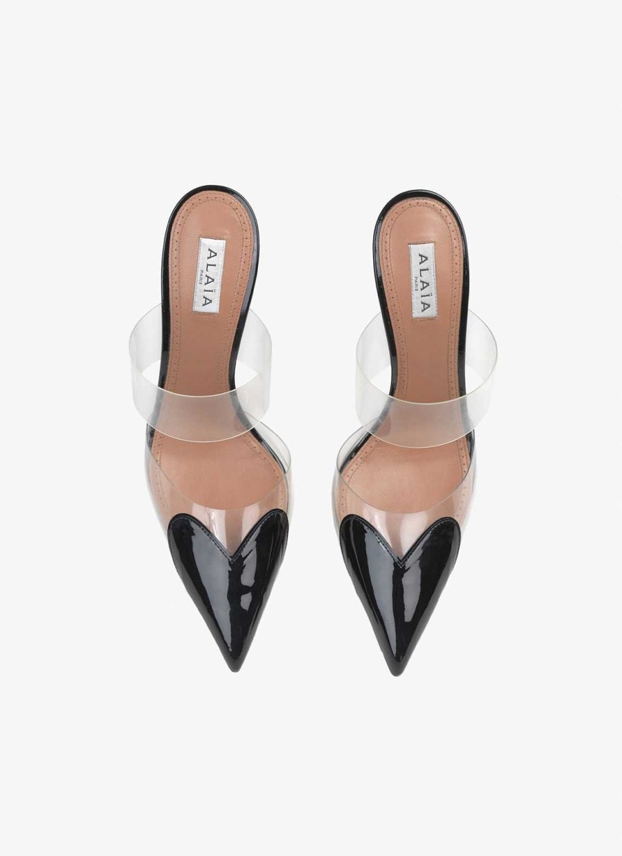 Chaussures Alaïa | Mule Forme Coeur En Veau Verni