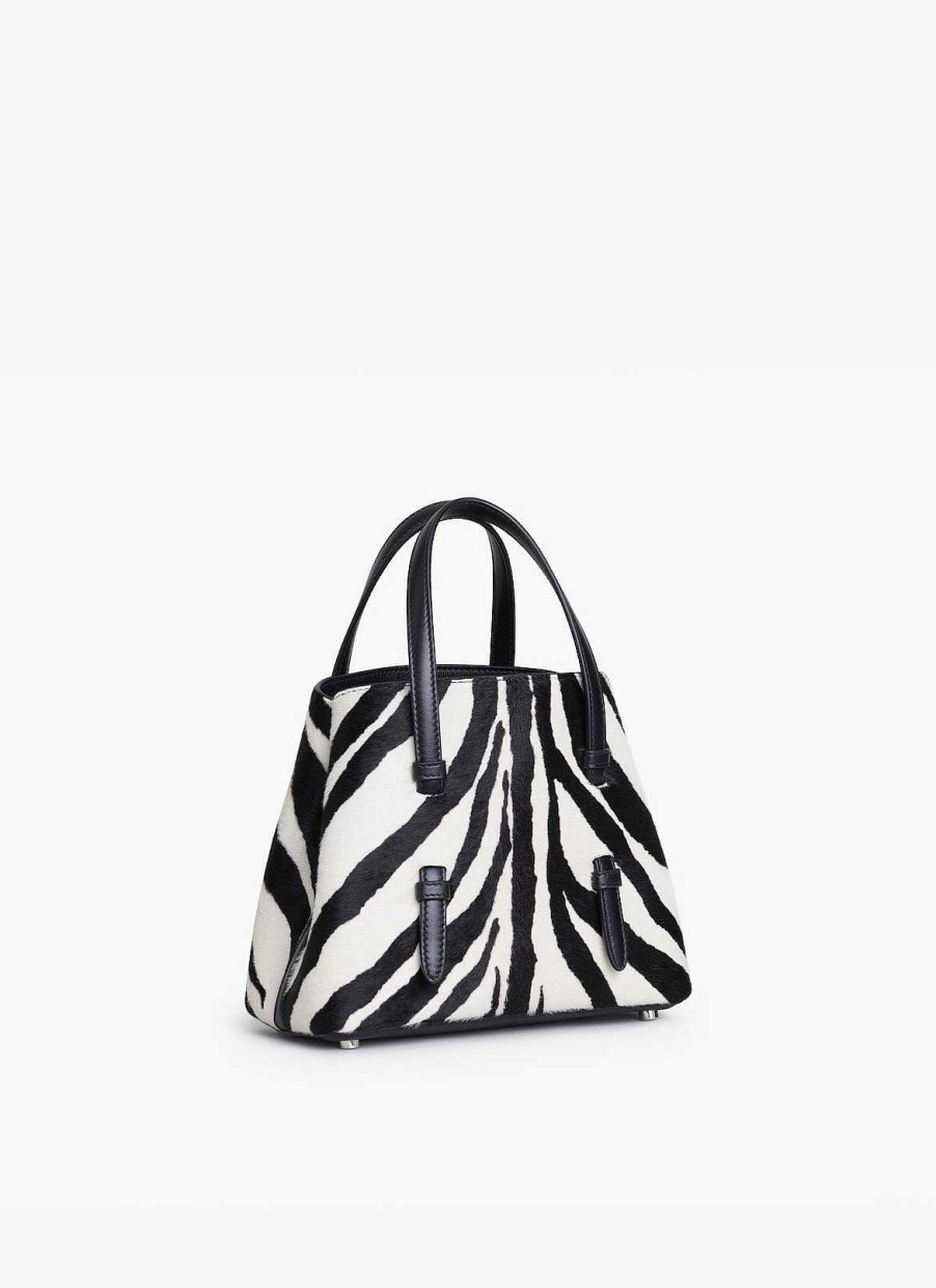 Sacs Alaïa | Mina 20 En Cuir De Veau Imprime Zebre