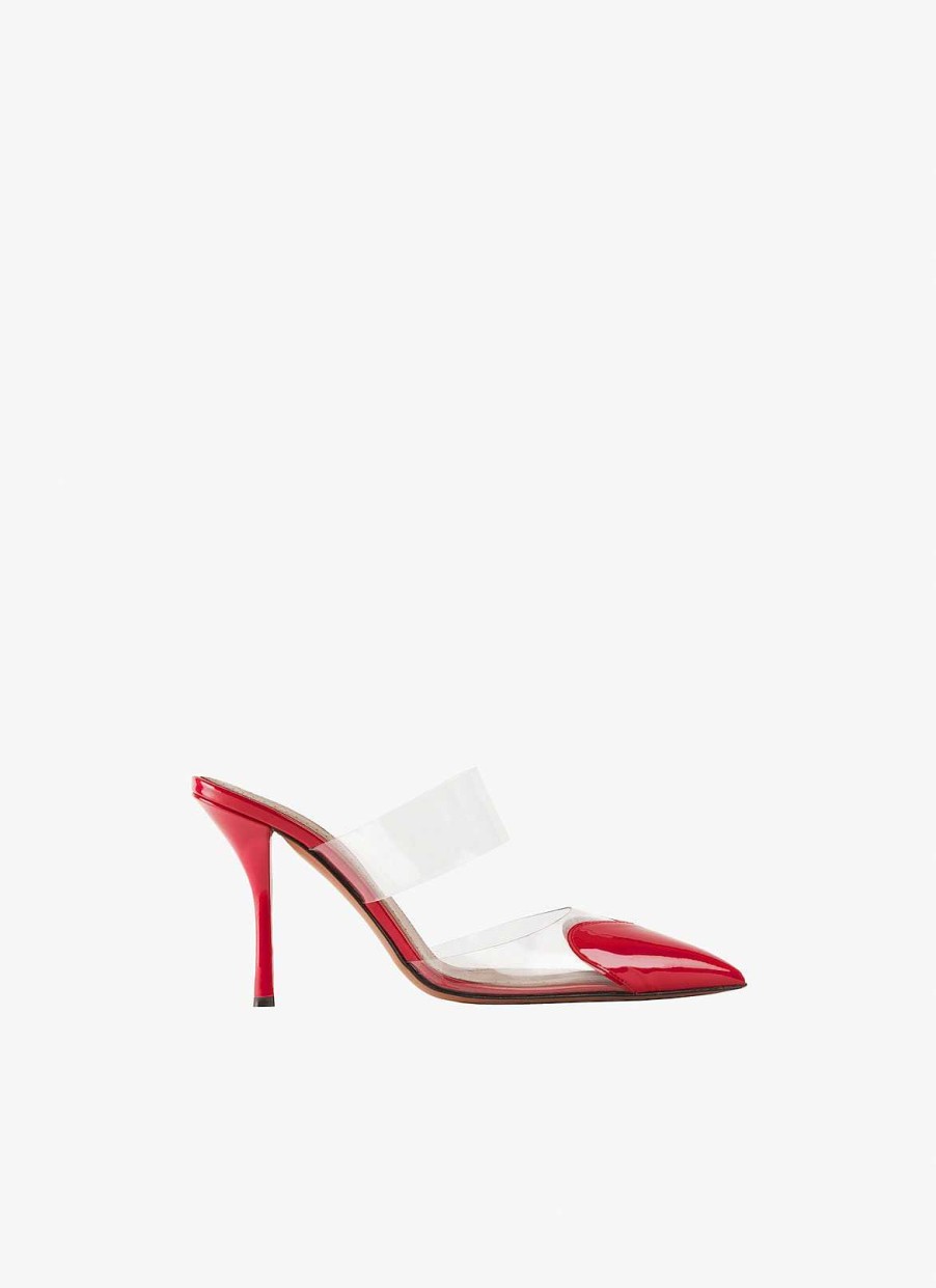 Chaussures Alaïa | Mule Forme Coeur En Veau Verni