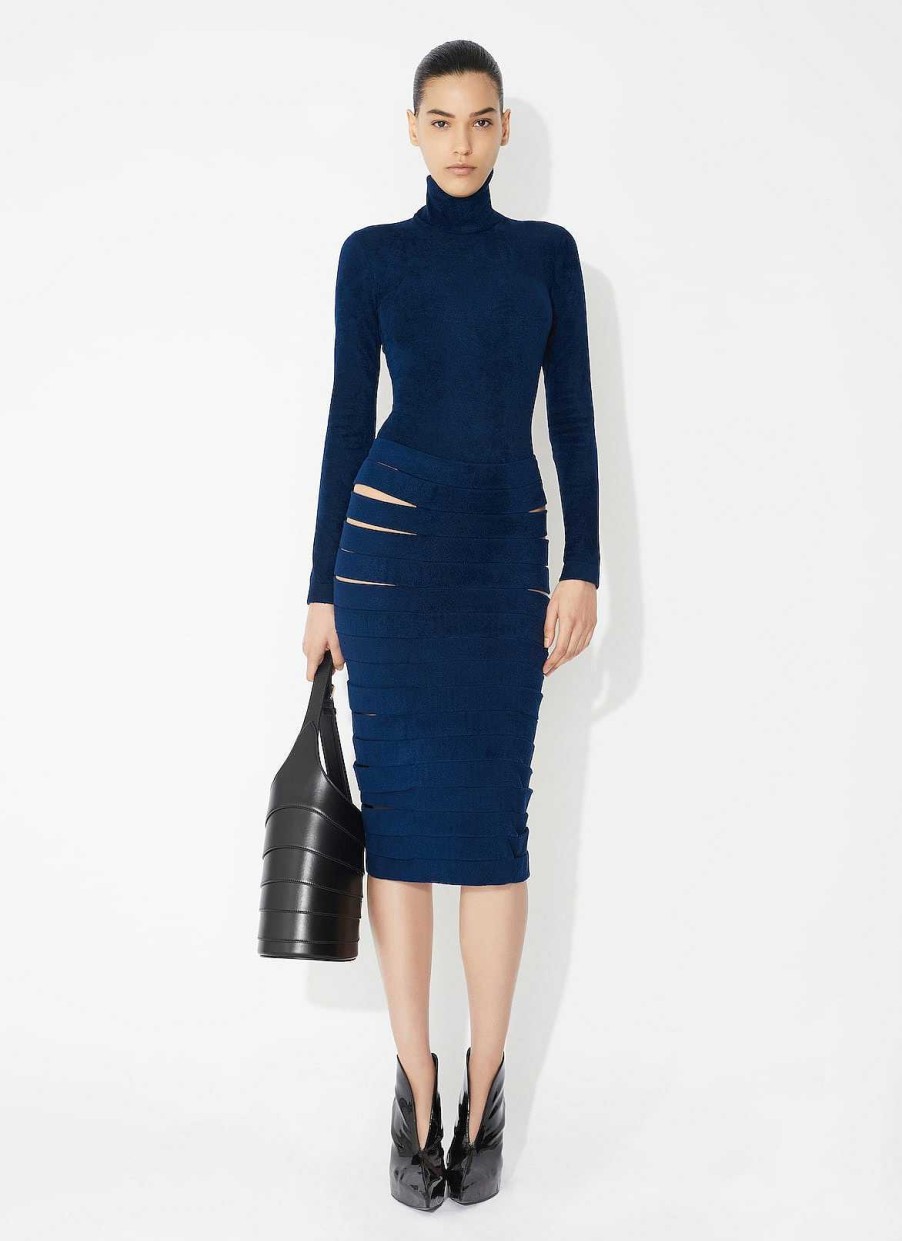 Pret A Porter Alaïa | Body En Velours A Col Montant