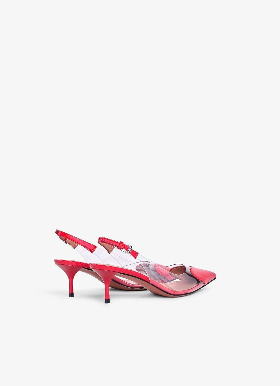 Chaussures Alaïa | Slingback Forme Coeur En Agneau Peint