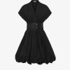 Pret A Porter Alaïa | Robe En Popeline Japonaise Avec Ceinture