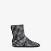 Chaussures Alaïa | Ballerines Hautes Plates En Agneau Avec Strass