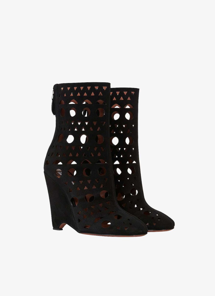 Chaussures Alaïa | Bottes Compensees Vienne En Agneau