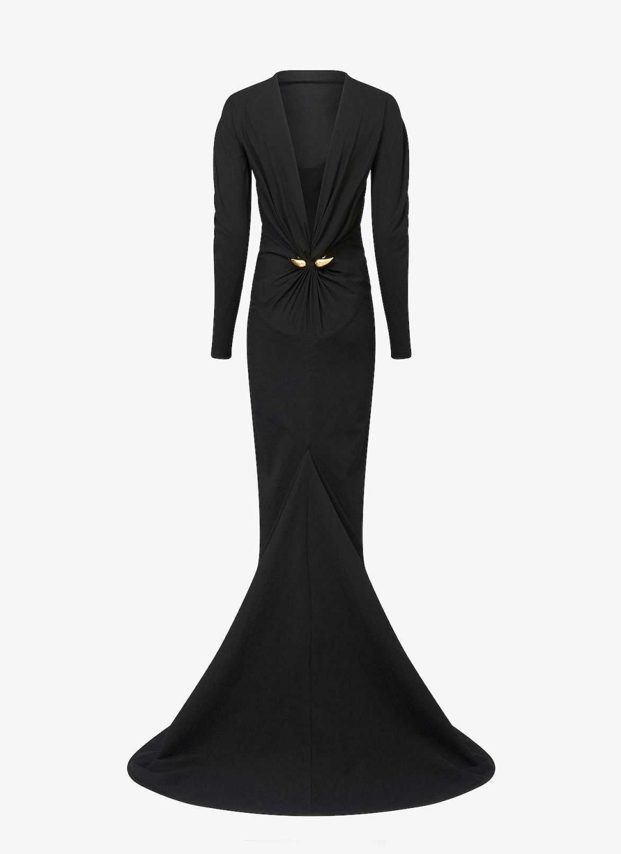 Pret A Porter Alaïa | Robe De Soiree Avec Bijou En Taffetas