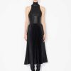 Pret A Porter Alaïa | Jupe Midi En Satin Crocodile