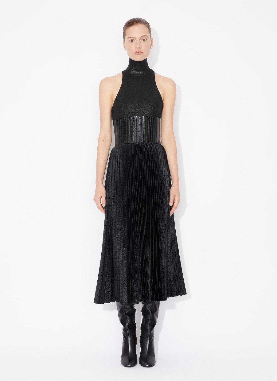 Pret A Porter Alaïa | Jupe Midi En Satin Crocodile