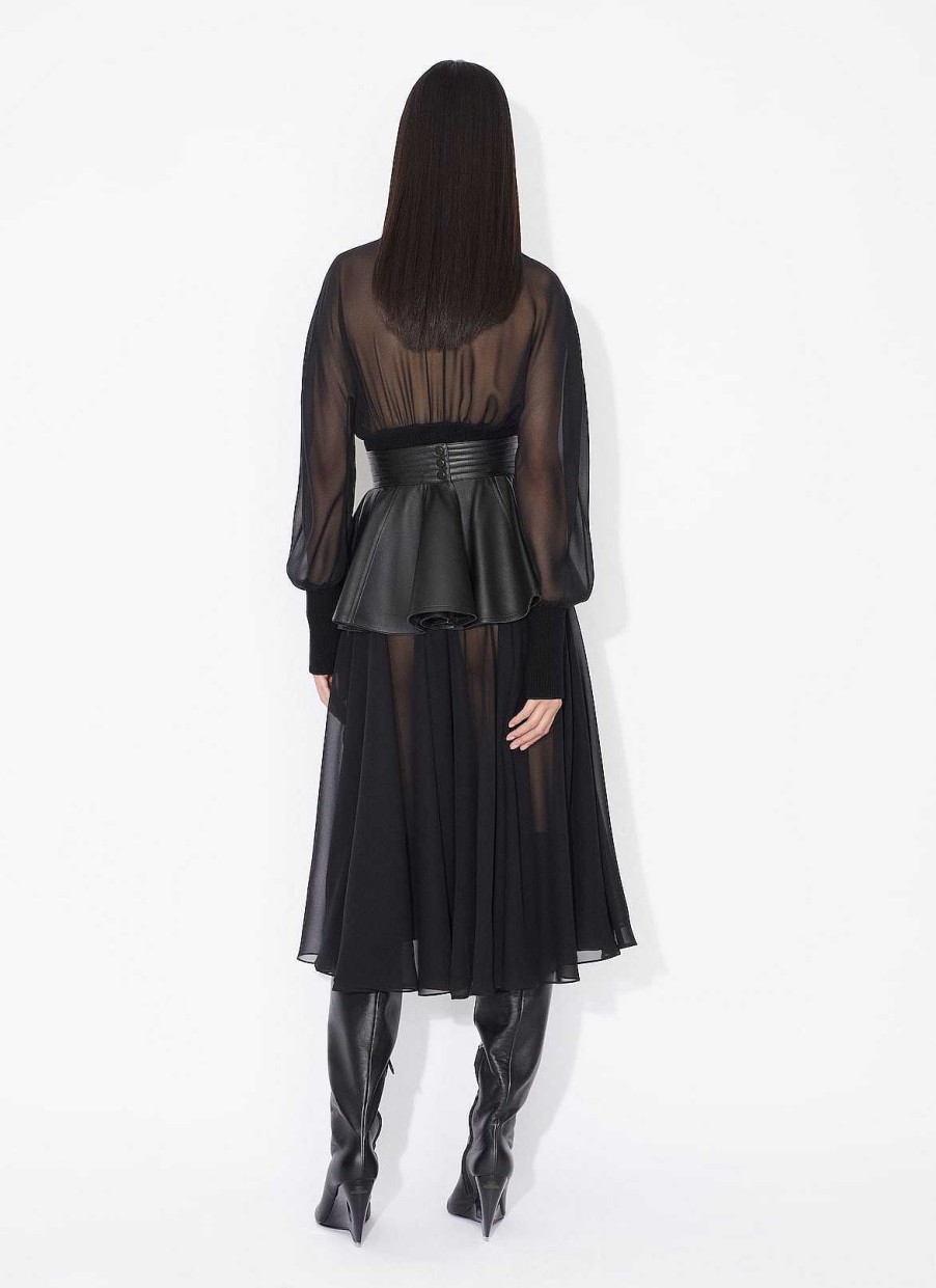 Pret A Porter Alaïa | Robe Cotelee Avec Ceinture