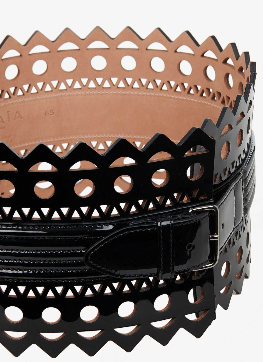 Accessoires Alaïa | Ceinture Corset Perforee Brillante