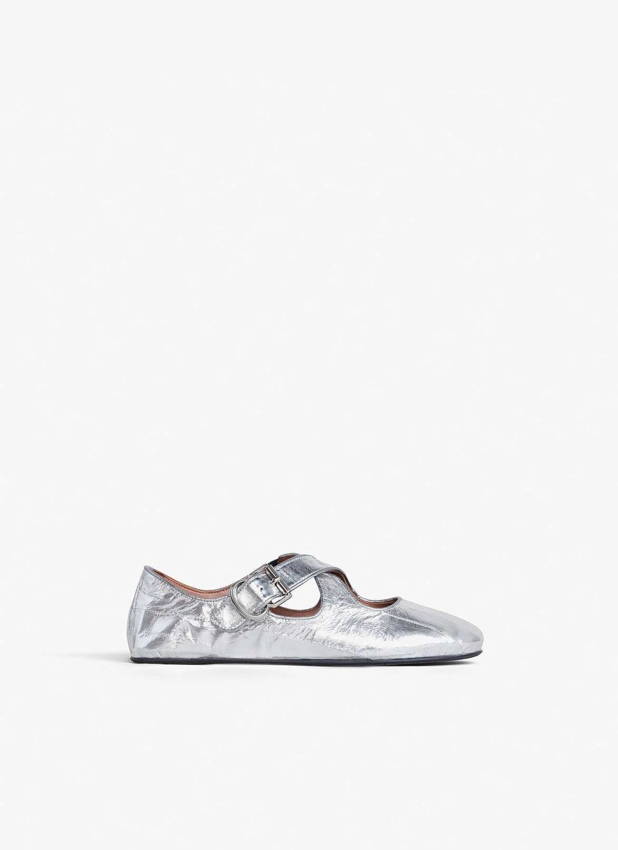 Chaussures Alaïa | Ballerines Plates Croisees En Cuir Missina