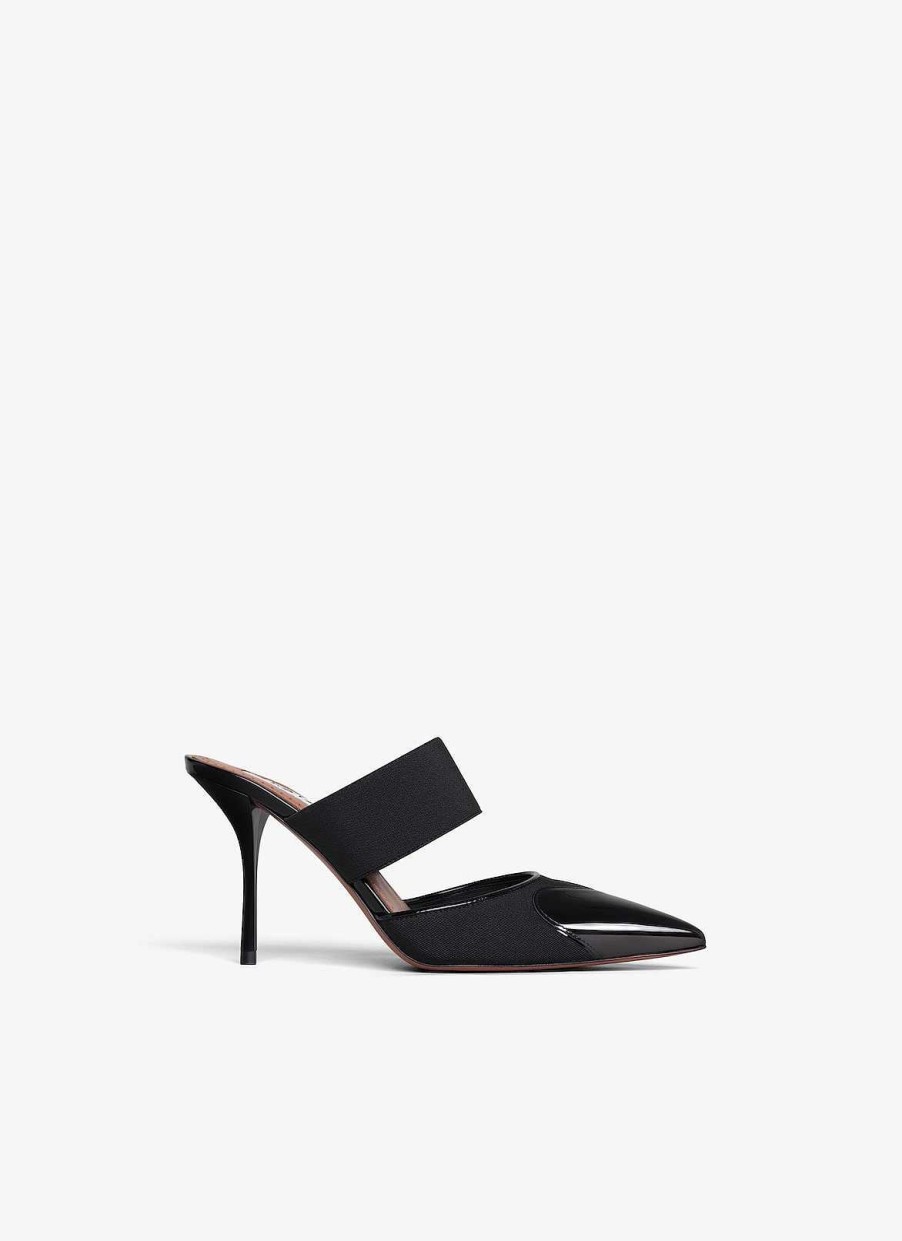 Chaussures Alaïa | Mule Forme Coeur En Cuir De Veau Peint