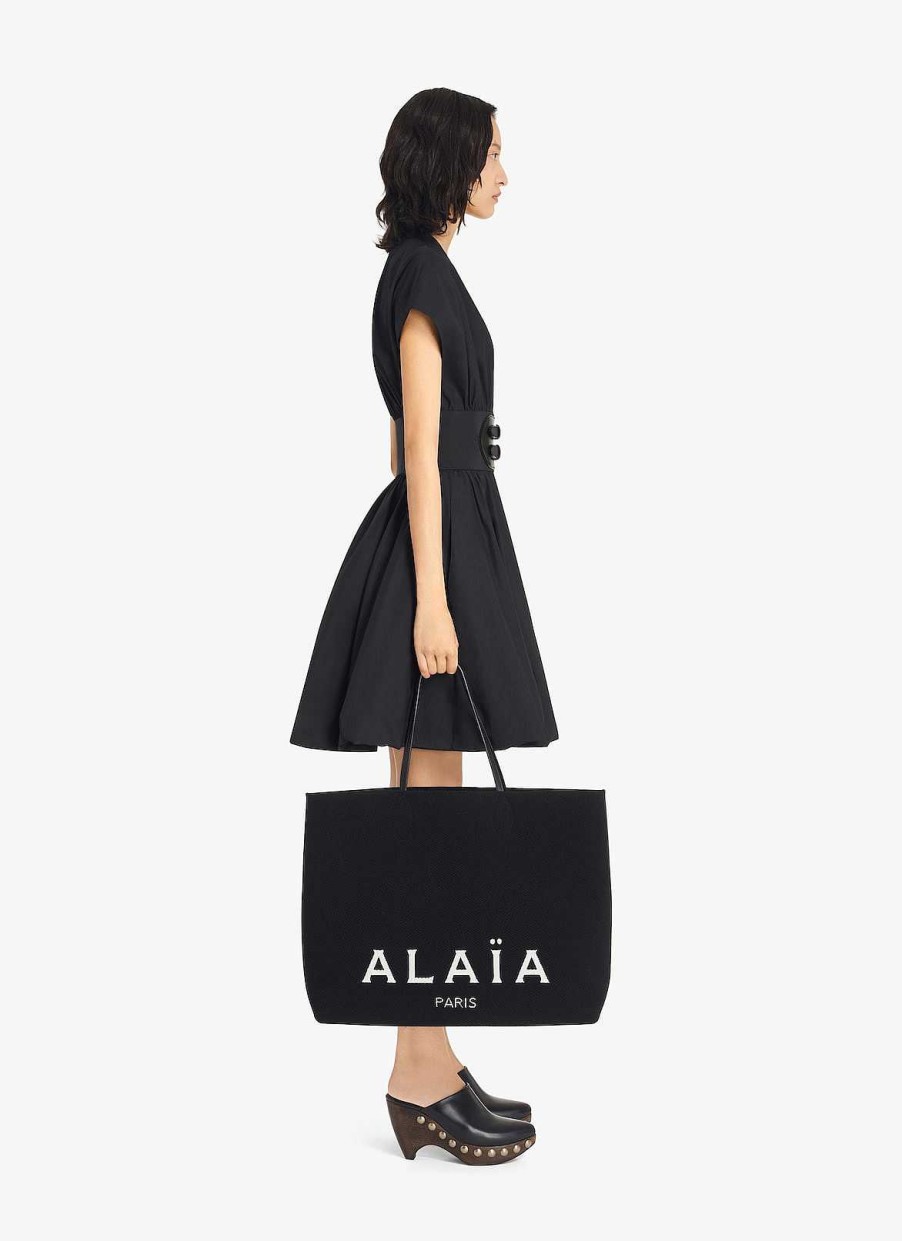 Pret A Porter Alaïa | Robe En Popeline Japonaise Avec Ceinture