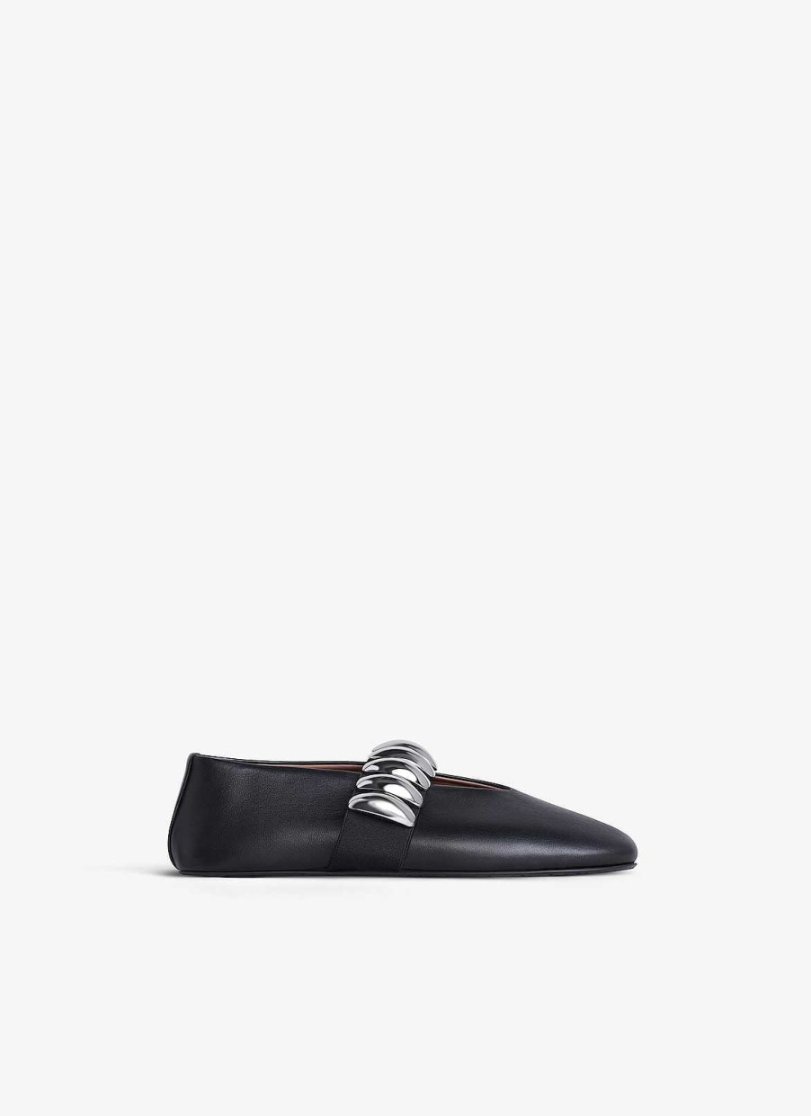 Chaussures Alaïa | Ballerines Plates Tribal En Cuir De Veau