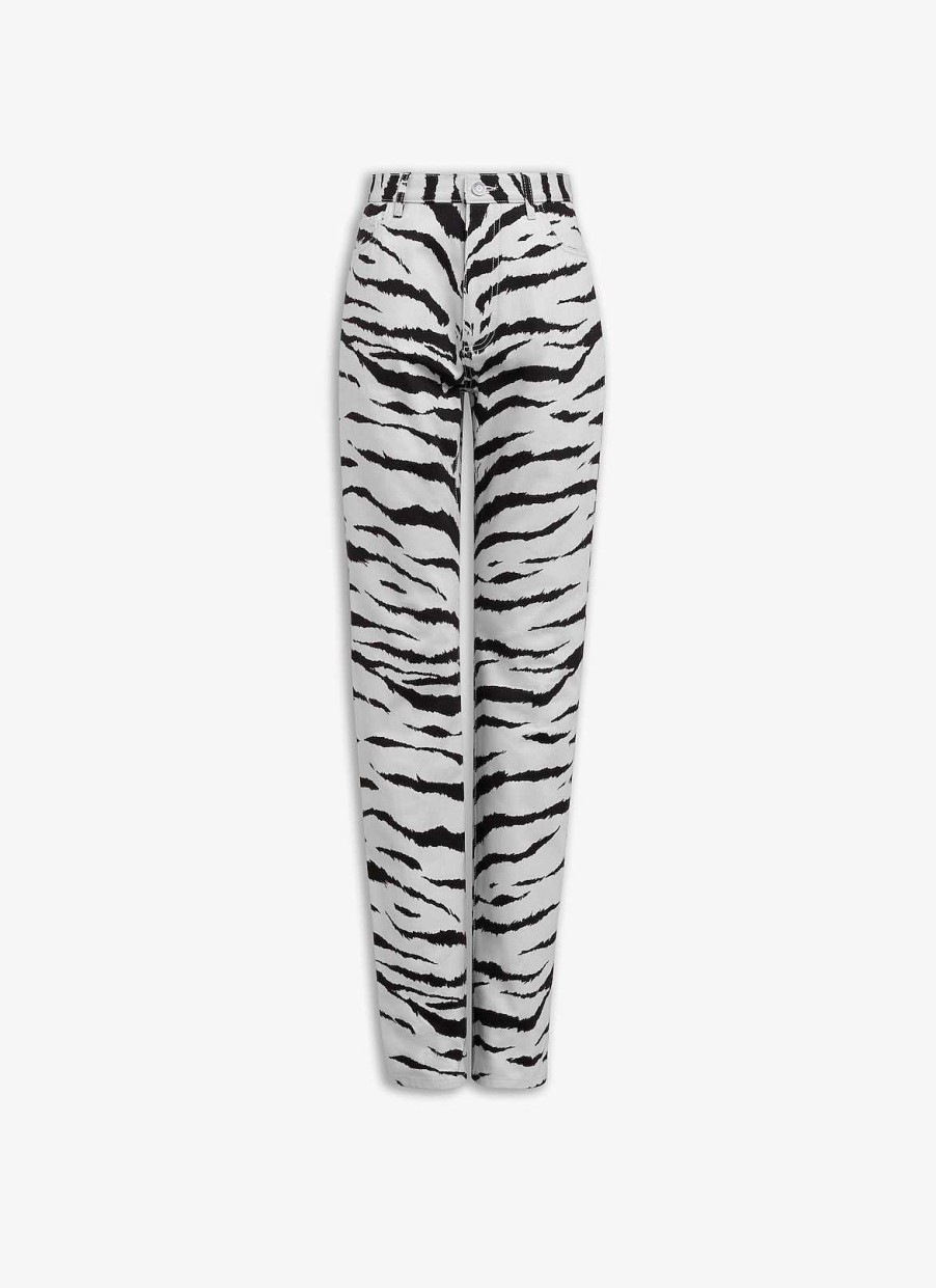 Pret A Porter Alaïa | Pantalon Droit En Jean Animal