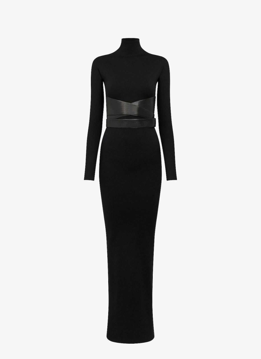 Pret A Porter Alaïa | Robe En Jersey Galonnante