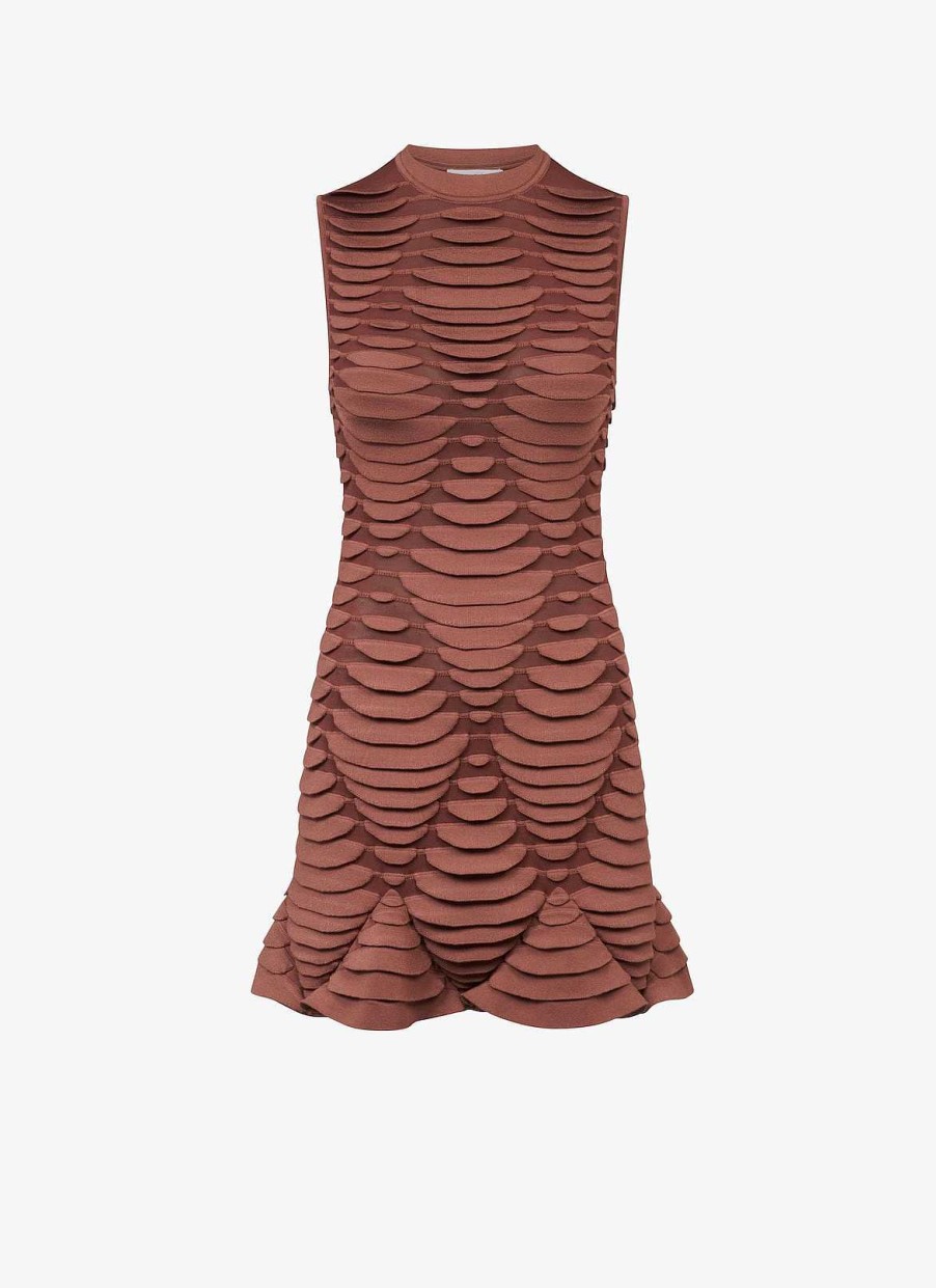 Pret A Porter Alaïa | Robe En Maille Effet Python 3D