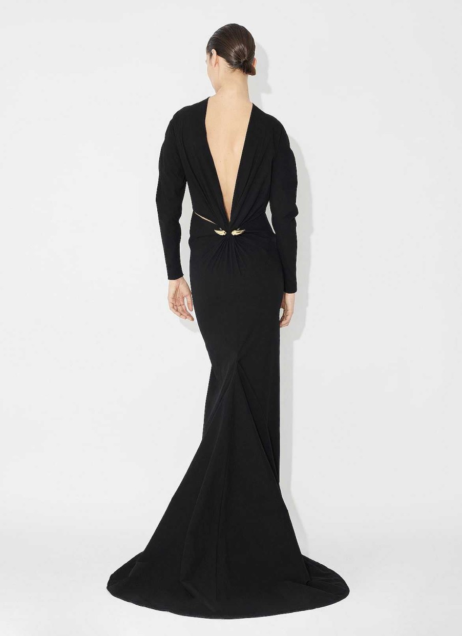 Pret A Porter Alaïa | Robe De Soiree Avec Bijou En Taffetas