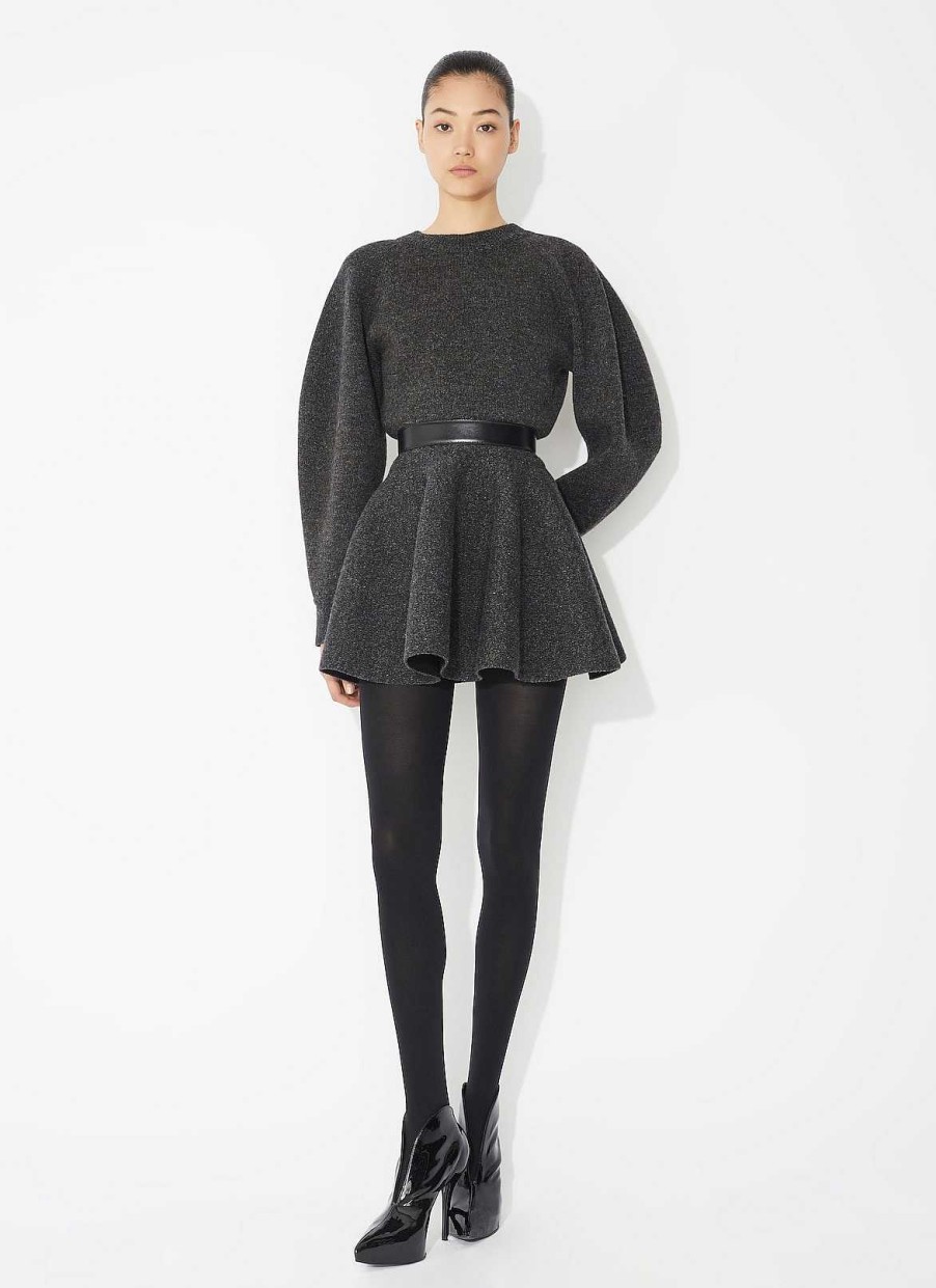 Pret A Porter Alaïa | Jupe Patineuse En Laine Shetland