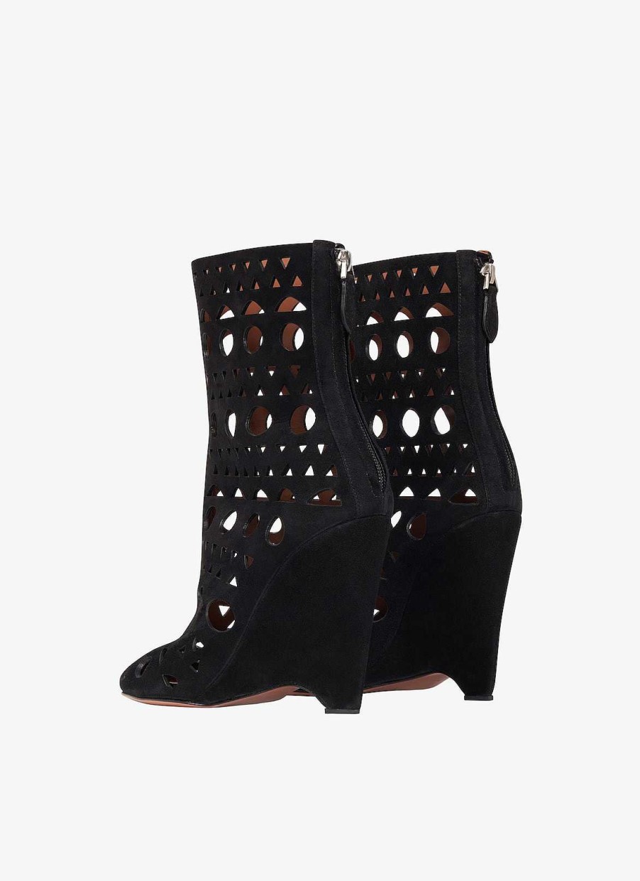 Chaussures Alaïa | Bottes Compensees Vienne En Agneau