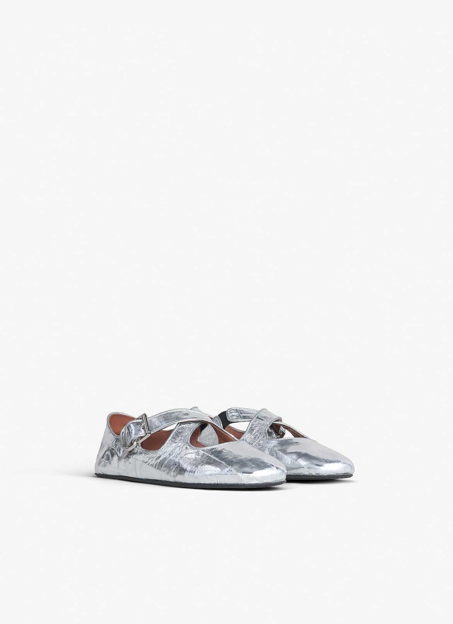 Chaussures Alaïa | Ballerines Plates Croisees En Cuir Missina