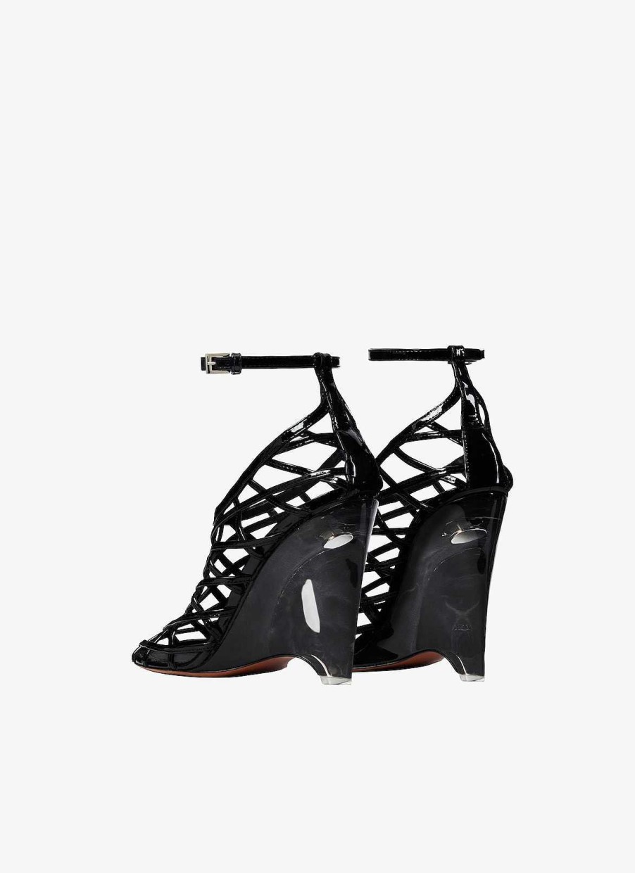 Chaussures Alaïa | Escarpin La Cage A Compensee En Agneau Peint