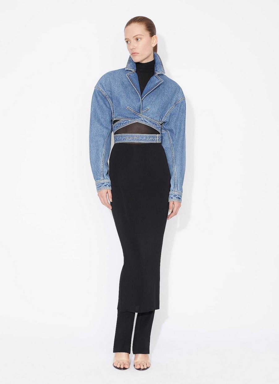 Pret A Porter Alaïa | Veste En Jean Croisee