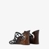 Chaussures Alaïa | Mule La Sculpture En Cuir De Veau Peint Et Bois