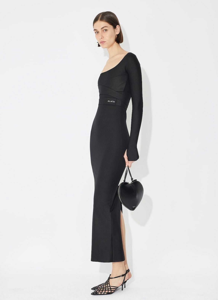 Pret A Porter Alaïa | Robe En Jersey Galonnante