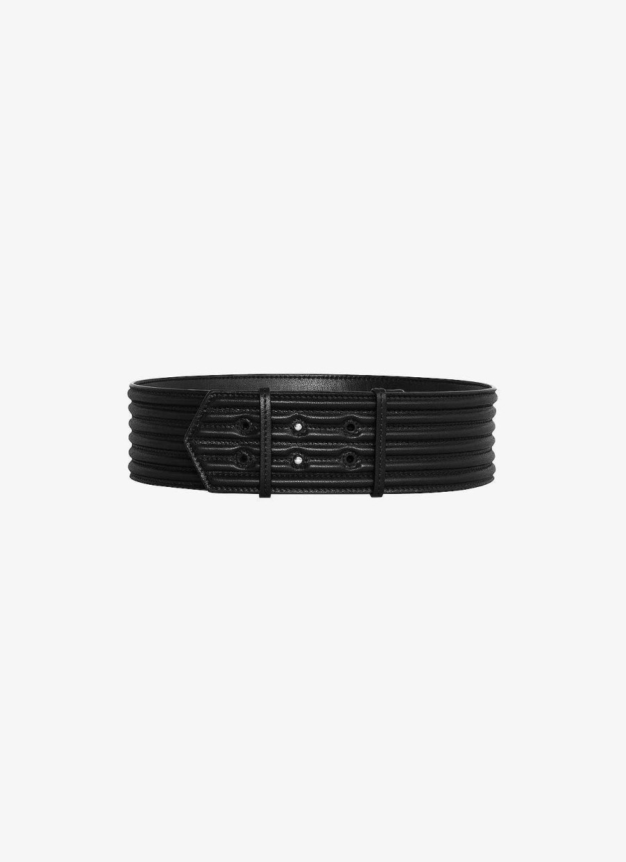 Accessoires Alaïa | Ceinture En Cuir De Veau Rembourre