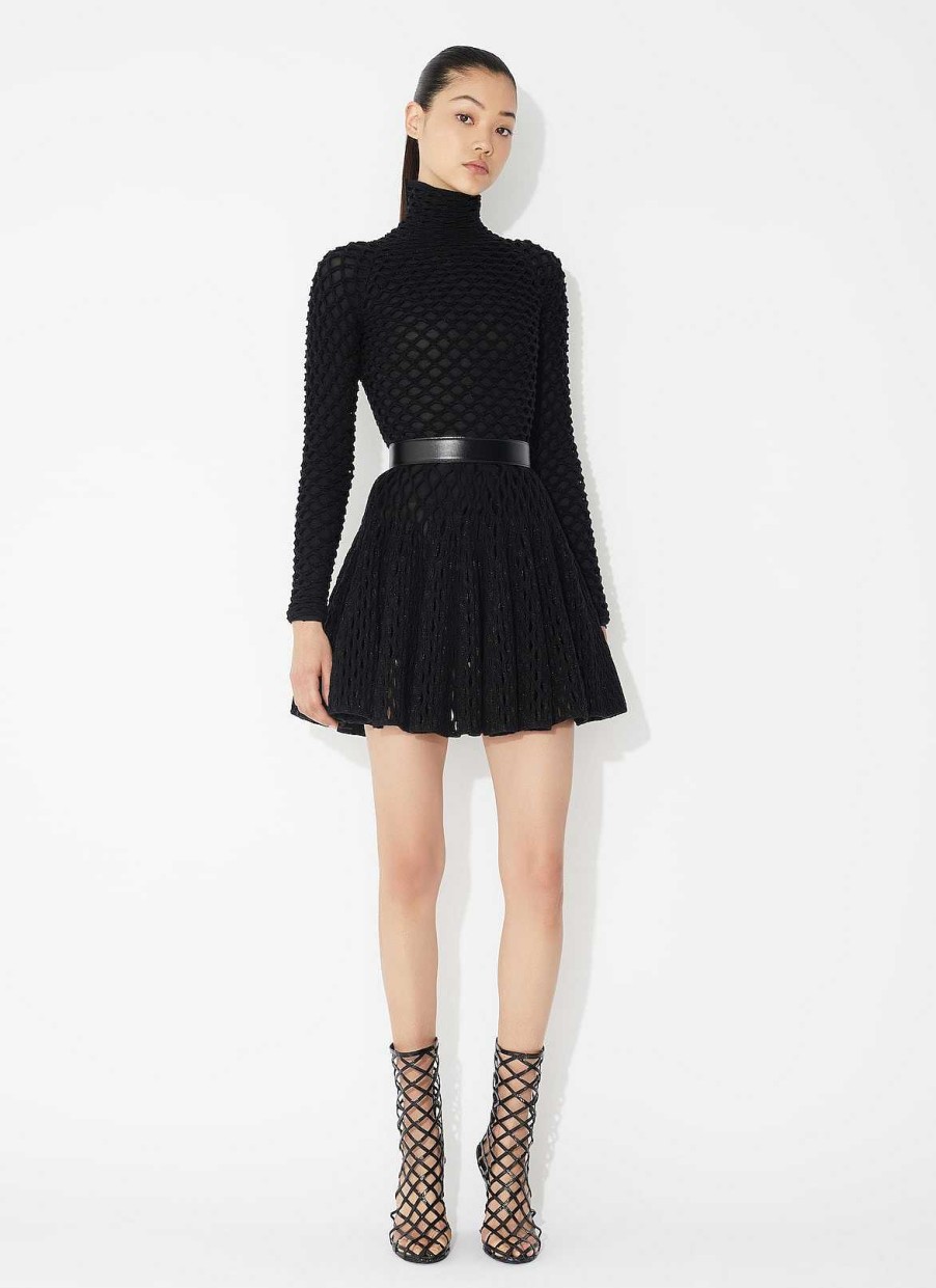 Pret A Porter Alaïa | Jupe En Tricot Cage Skater