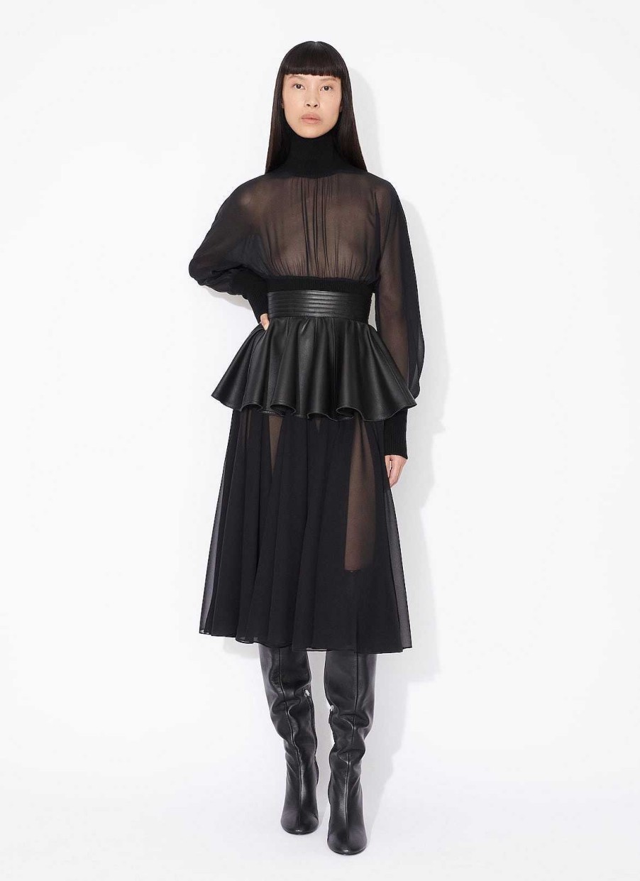 Pret A Porter Alaïa | Robe Cotelee Avec Ceinture