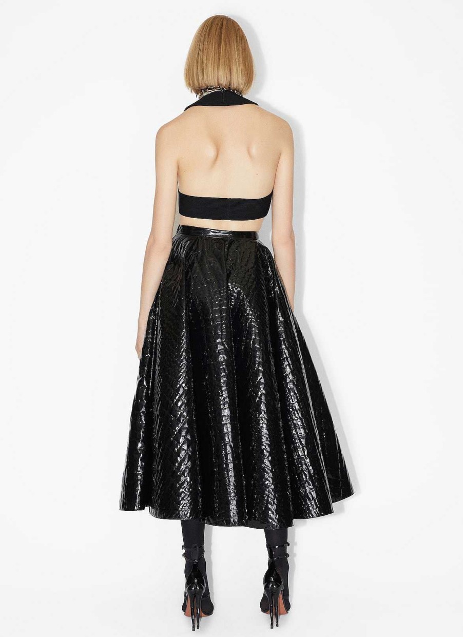 Pret A Porter Alaïa | Jupe Midi A Motif Crocodile