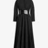 Pret A Porter Alaïa | Robe En Popeline Avec Ceinture Croisee