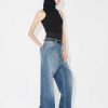 Pret A Porter Alaïa | Pantalon En Jean Avec Ceinture En Maille