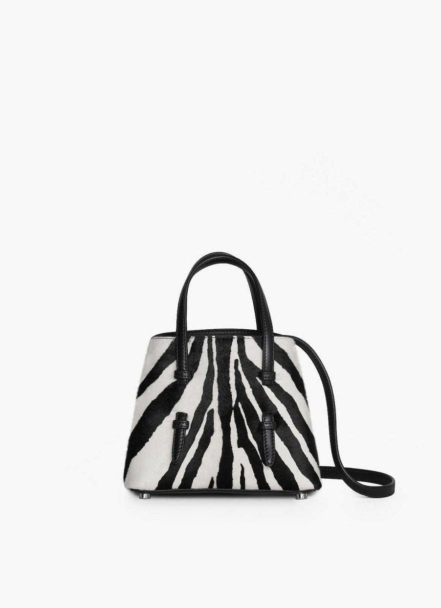 Sacs Alaïa | Mina 16 En Cuir De Veau Imprime Zebre