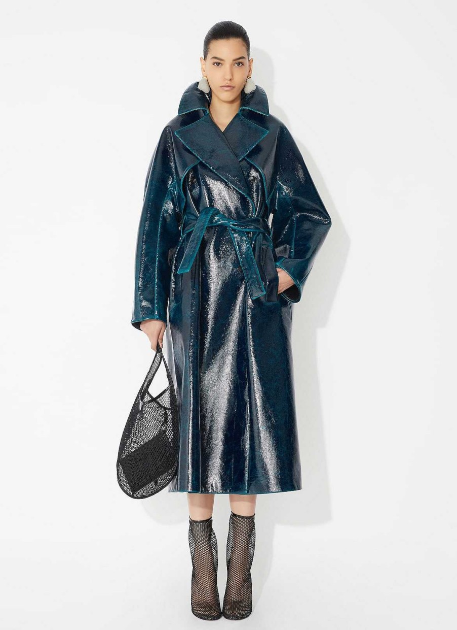 Pret A Porter Alaïa | Trench-Coat En Laine Miroir