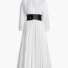 Pret A Porter Alaïa | Robe En Popeline Avec Ceinture Croisee