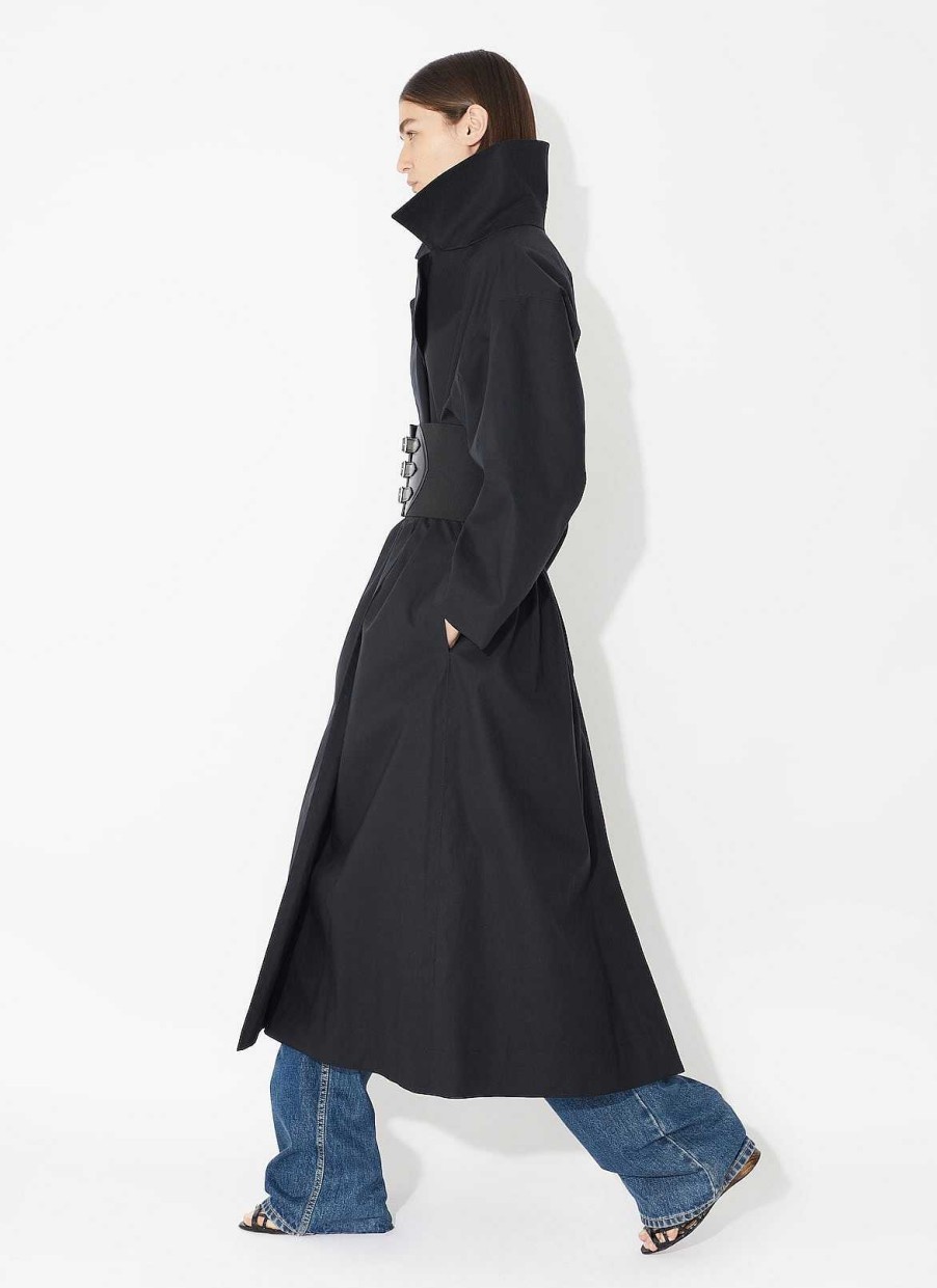 Pret A Porter Alaïa | Trench-Coat En Coton Avec Ceinture