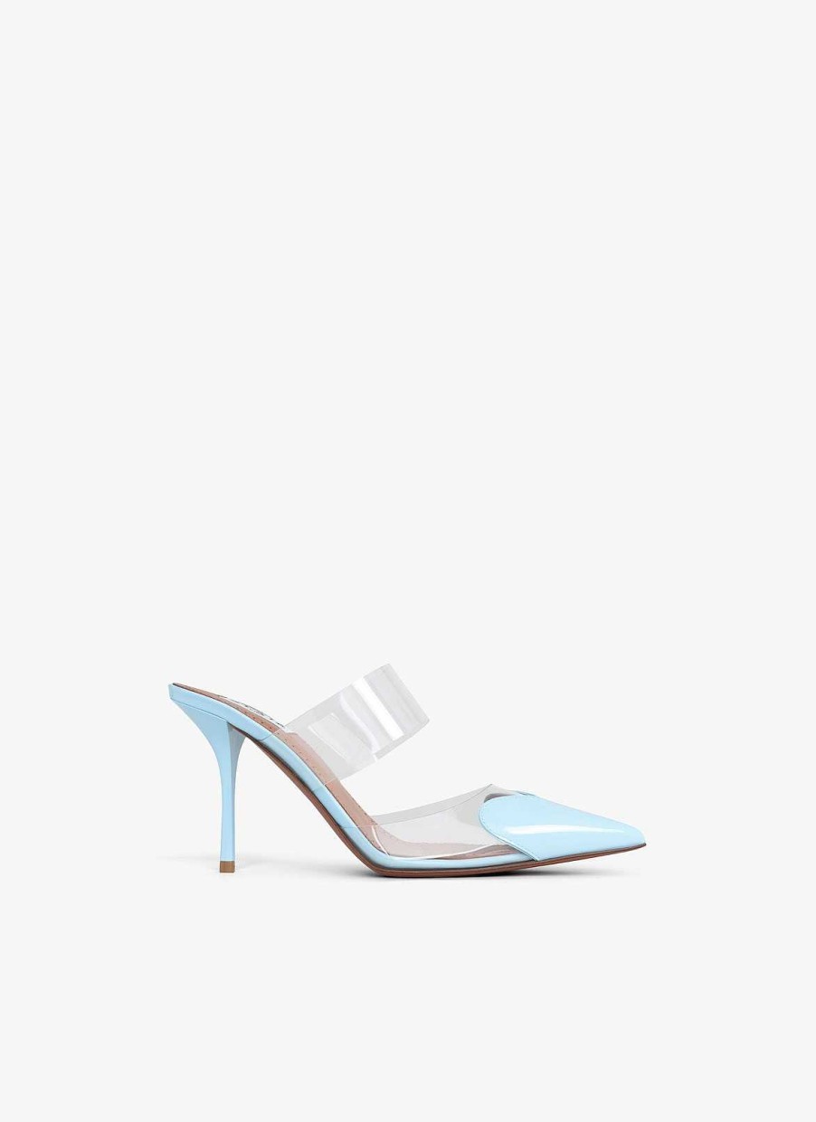 Chaussures Alaïa | Mule Forme Coeur En Cuir De Veau Peint