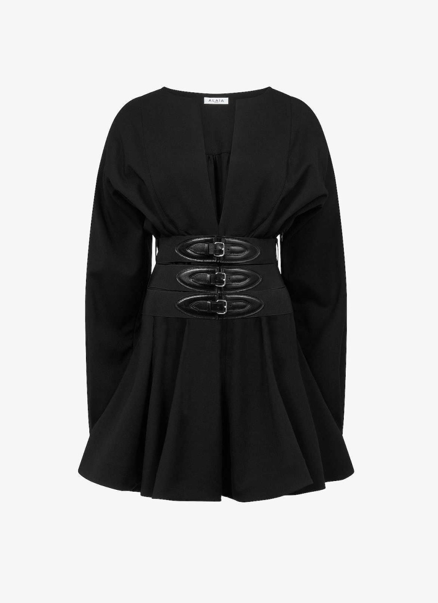 Pret A Porter Alaïa | Robe En Laine Avec Boucle