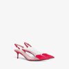 Chaussures Alaïa | Slingback Forme Coeur En Agneau Peint