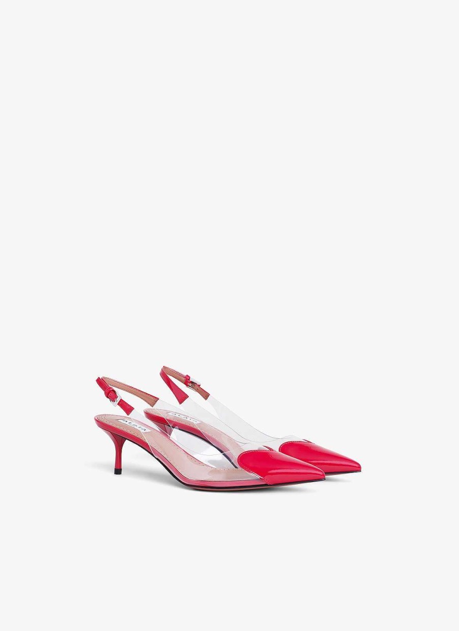 Chaussures Alaïa | Slingback Forme Coeur En Agneau Peint