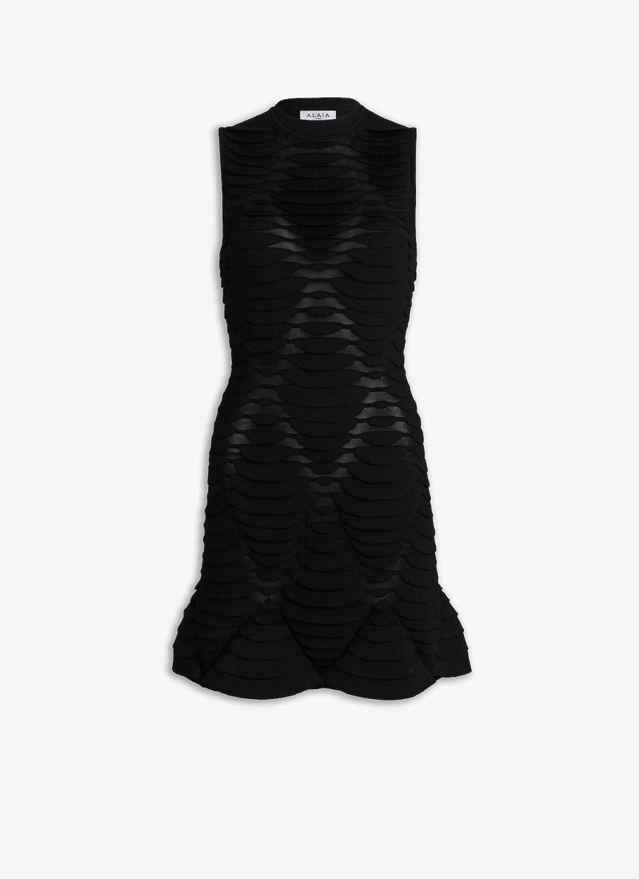 Pret A Porter Alaïa | Robe Courte En Maille Python