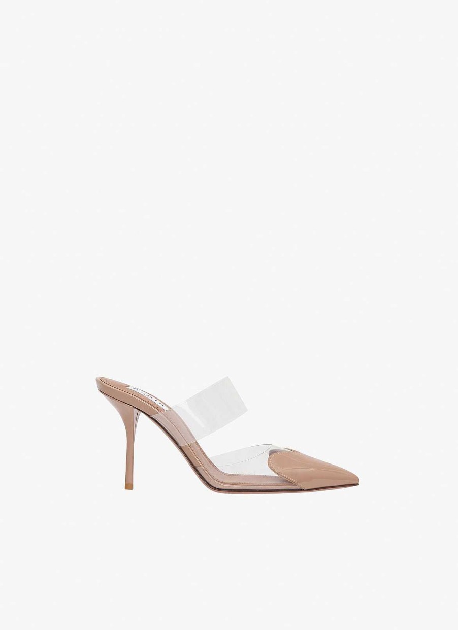 Chaussures Alaïa | Mule Forme Coeur En Cuir De Veau Peint