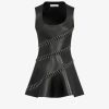 Pret A Porter Alaïa | Robe Skater Brodee En Cuir